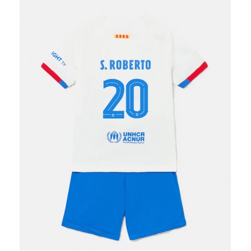 Fotballdrakt Barn Barcelona Sergi Roberto #20 Bortedraktsett 2023-24 Kortermet (+ Korte bukser)